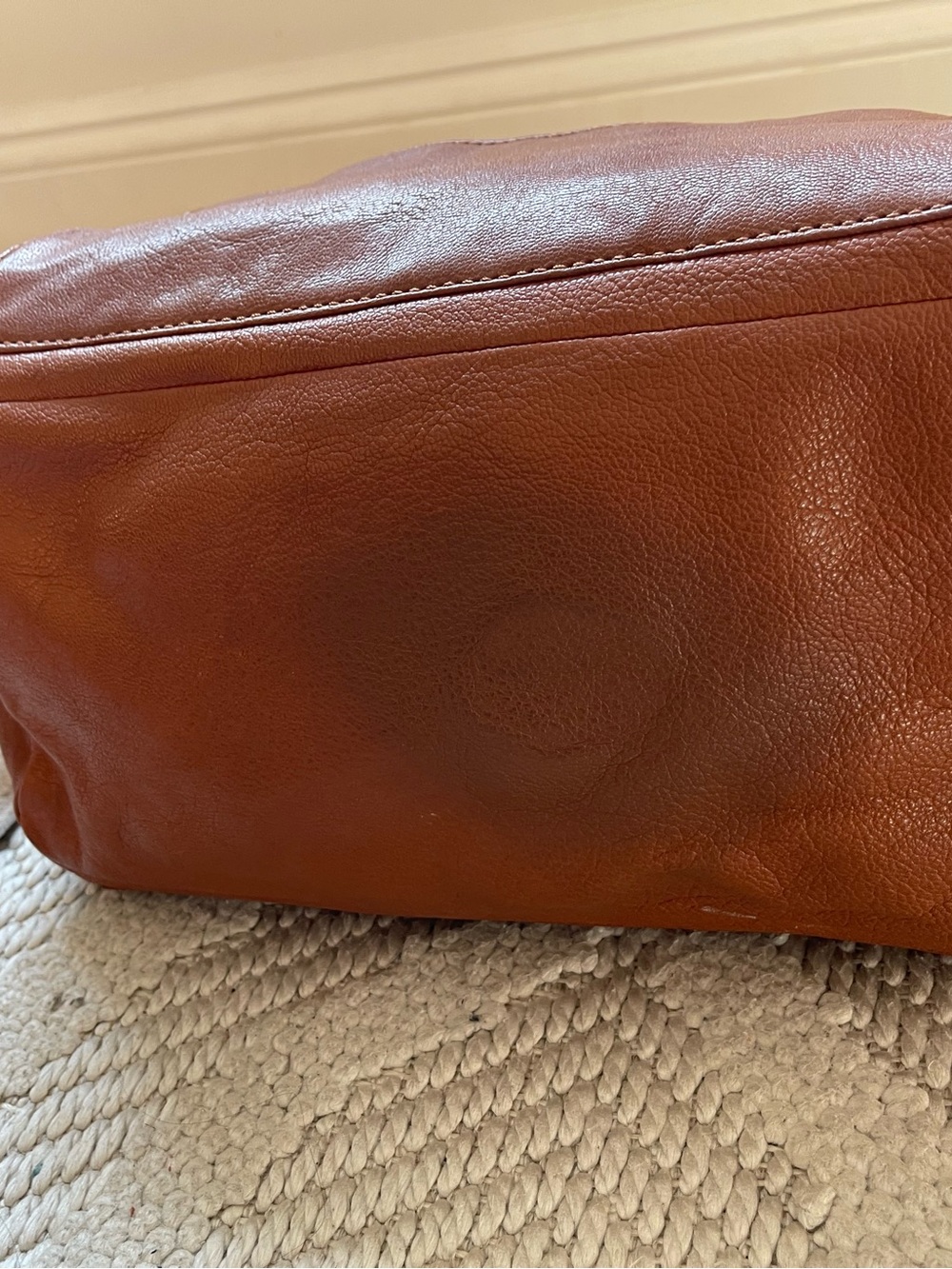 Marc by Marc Jacobs Cognac Leather Satchel with Gold Hardware - Picture 4 of 5